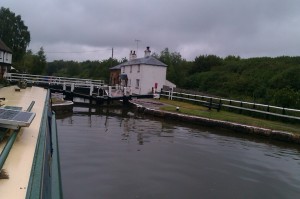 Fenny Stratford lock, with swing bridge over