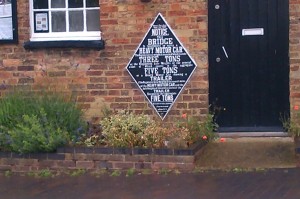 Sign near the lock